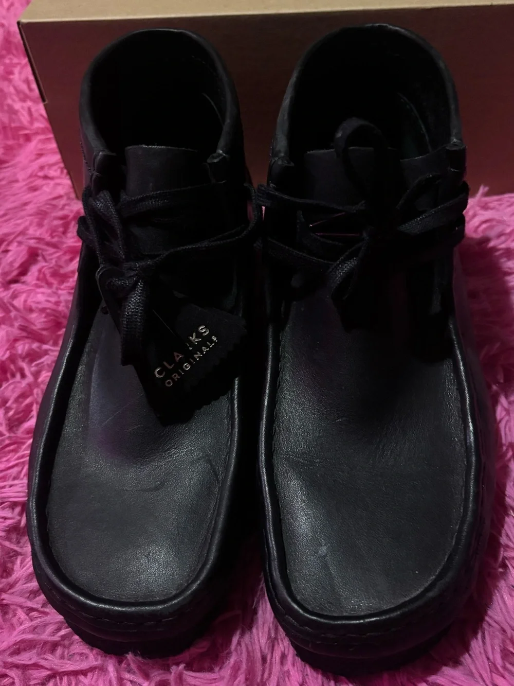 Clarks Wallabee EVO Chukka Boot - Black Leather/Size 9 1/2